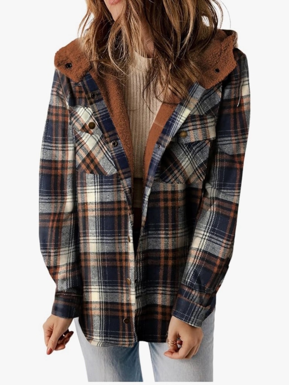 Dokotoo Womens Plaid Shacket, Size 2XL, Like New